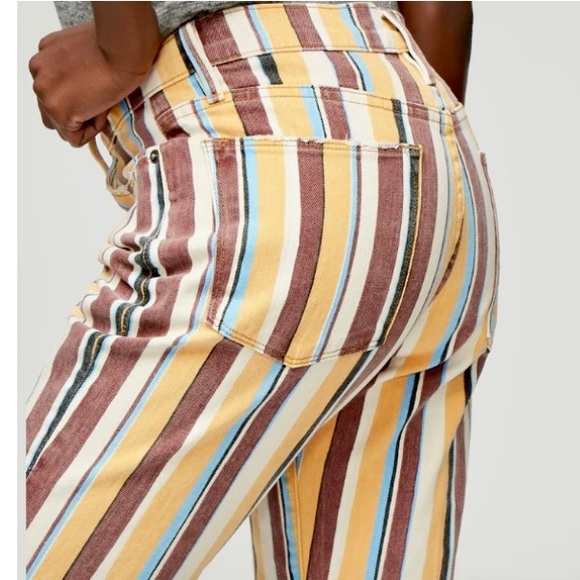 Frame Denim Denim - Frame New Le High Straight Stretch Jeans Stripes